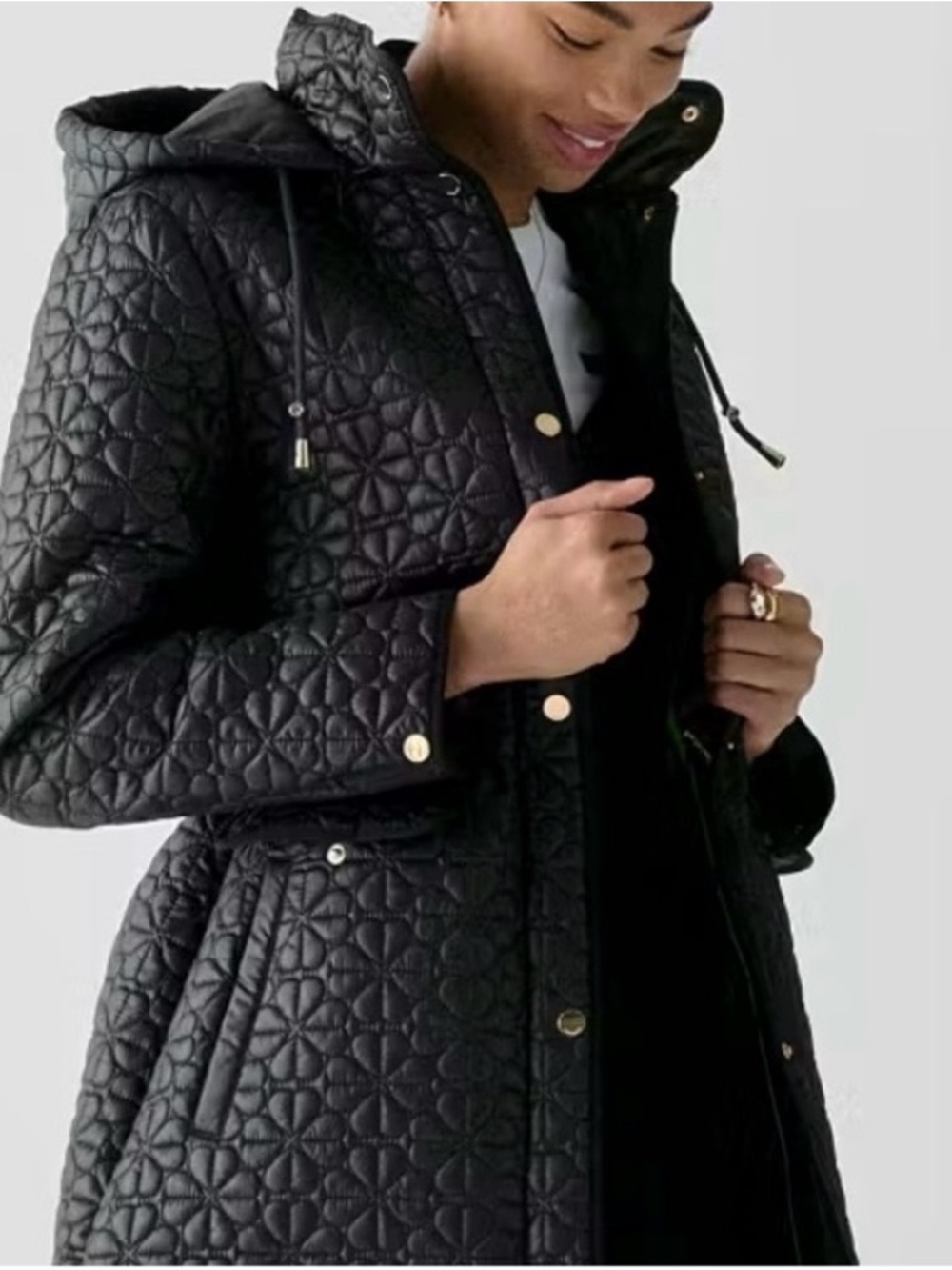 ♠️ Kate Spade ♠️ Quilted Spade Flower Coat
